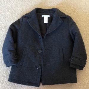 Janie & Jack Boys Wool Coat (charcoal grey)